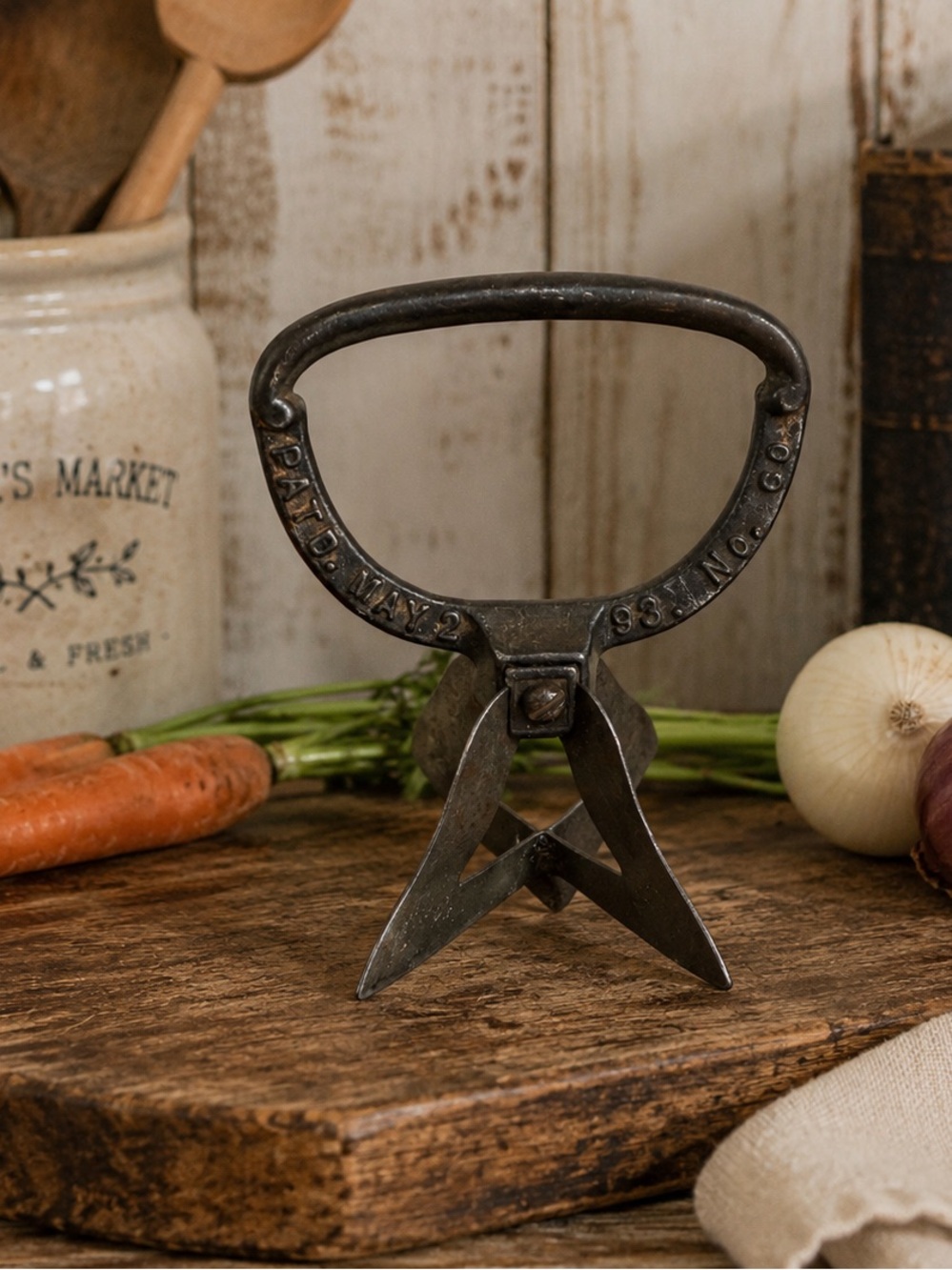 Antique Pat May 2 93 No 00 Vegetable Food Chopper Mezzaluna Rocking Cutter